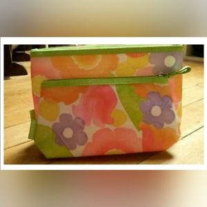 Clinique floral cosmetic bags